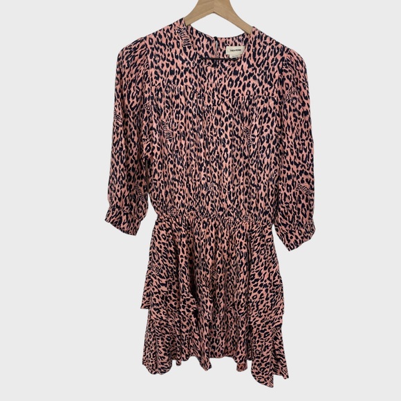 Zadig & Voltaire Pink and Black Rooka Squeleton Mini Dress Size Small - Picture 10 of 10